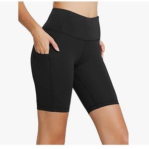 High Waisted Black Biker Shorts